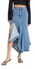 Deconstructed Cascade Denim Skirt