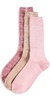 Rib Knit Slouchy Crew Socks 3 Pack