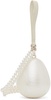 Off-White Embellished Micro Pearl Egg Bag