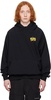 Black Oversized Arch Logo Popover Hoodie