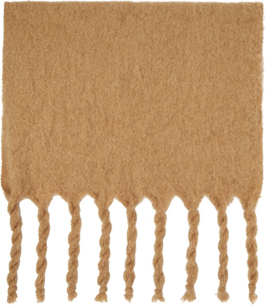 Brown Fringed Scarf