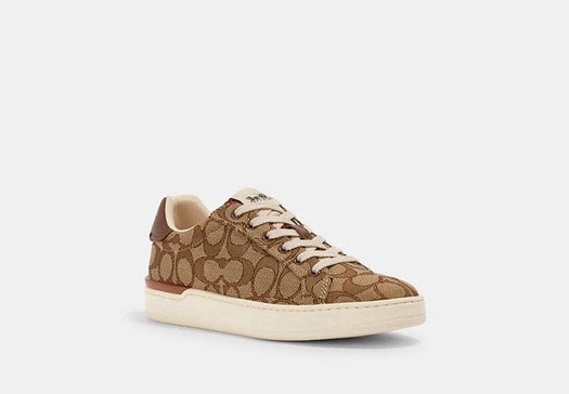 Coach Women's Lowline Coated Canvas Trainers - Tan - UK 3