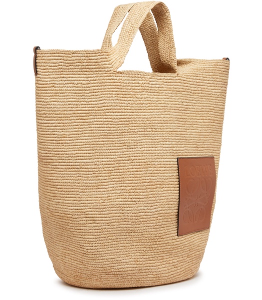 Large raffia basket Slit