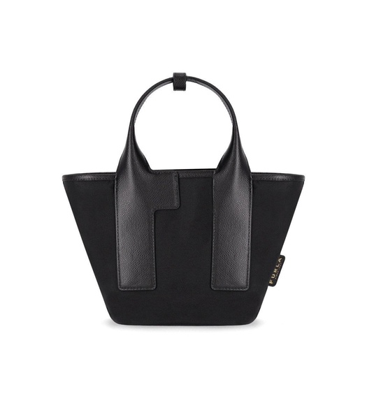 Furla Piuma S Colorblock Nero Vetiever Handbag