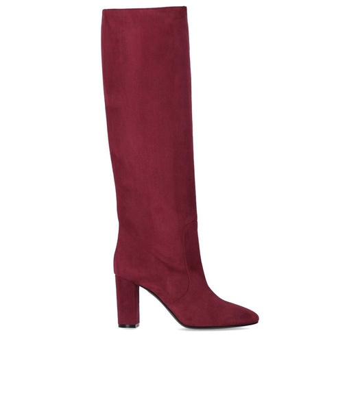 Via Roma 15  Red Suede High Heeled Boot