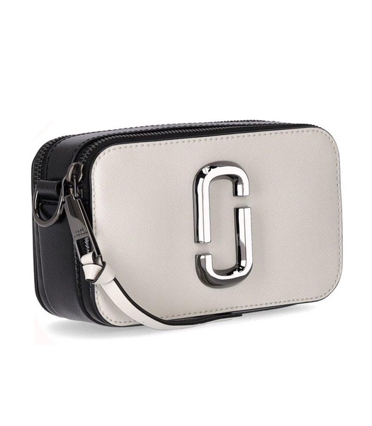 Snapshot shoulder strap in two-tone leather