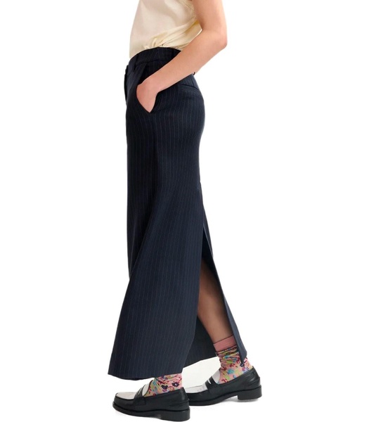 Essentiel Antwerp  Glossary Navy Blue Midi Skirt