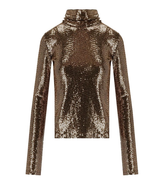 Essentiel Antwerp  Gold Geaker Turtleneck Top