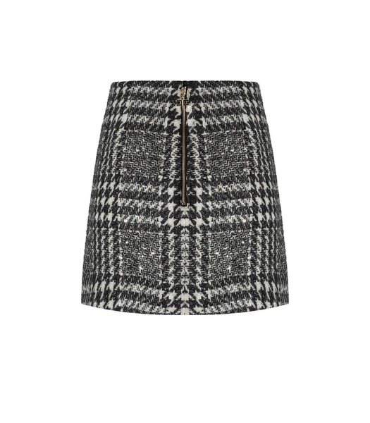 elisabetta franchi black butter mini skirt