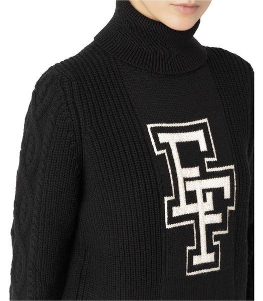 elisabetta franchi black butter turtleneck jumper