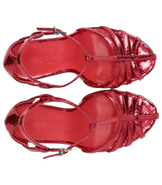 sergio levantesi rita strawberry heeled sandal