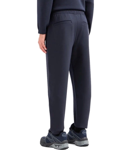 emporio armani travel essential navy blue trousers