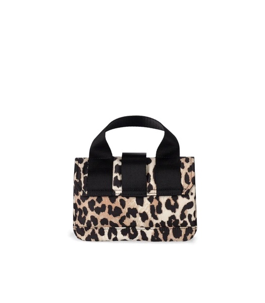 ganni tech mini animal print crossbody bag