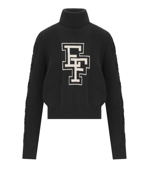 elisabetta franchi black butter turtleneck jumper