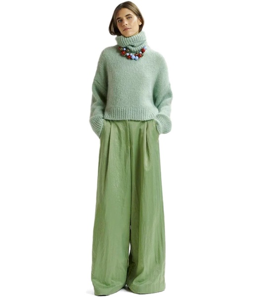 Essentiel Antwerp  Griffin Green Turtleneck Jumper