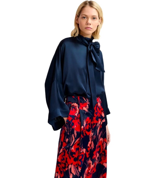 Essentiel Antwerp  Gazpacho Blue And Red Wide Leg Trousers