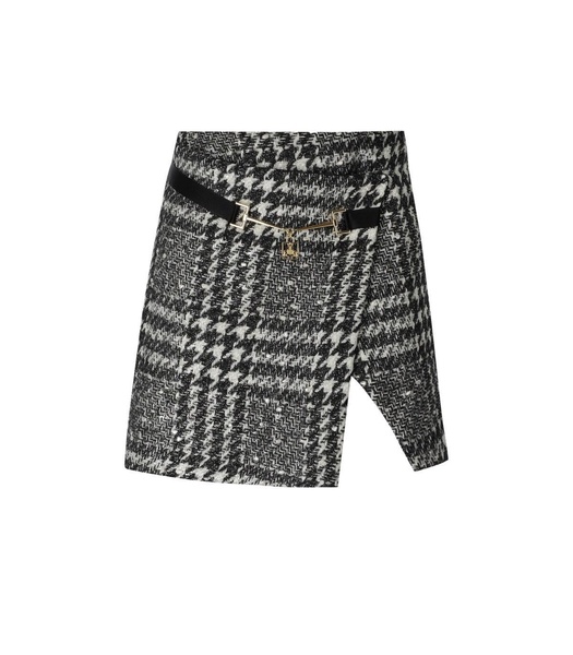 elisabetta franchi black butter mini skirt