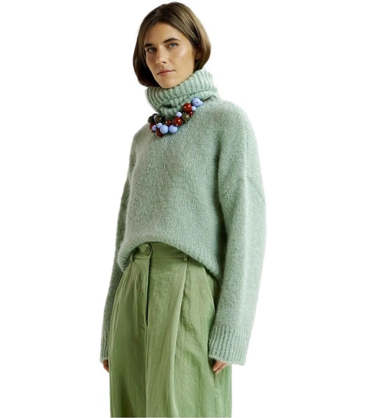 Essentiel Antwerp  Griffin Green Turtleneck Jumper