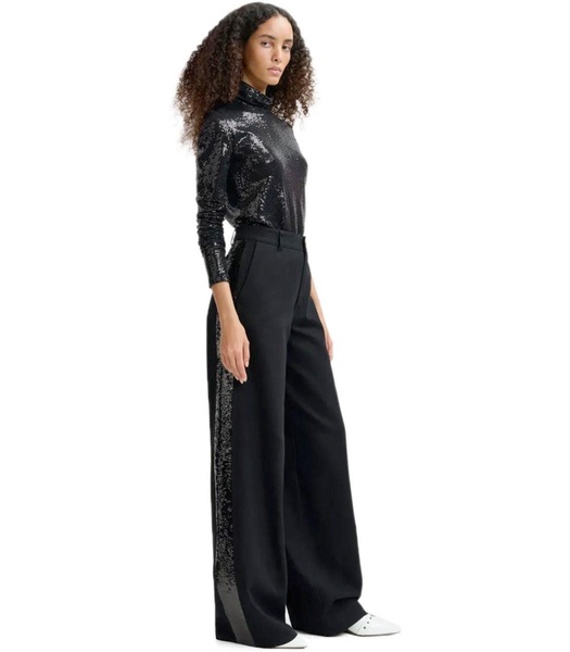 Essentiel Antwerp  Gorror Black Wide Leg Trousers