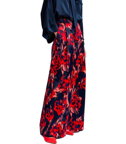 Essentiel Antwerp  Gazpacho Blue And Red Wide Leg Trousers