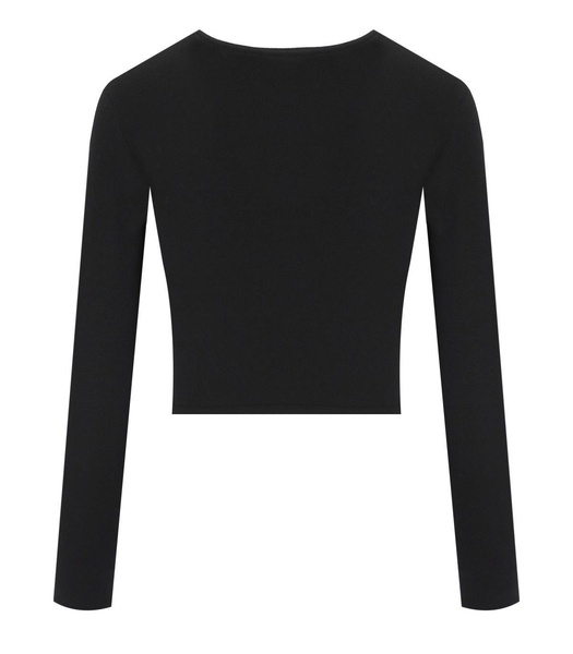 Elisabetta Franchi Ring Embellished Cropped Top