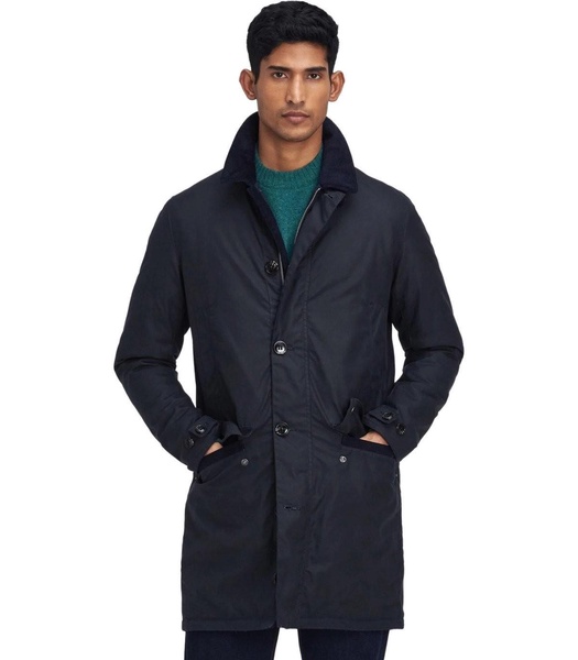 barbour mac navy blue jacket