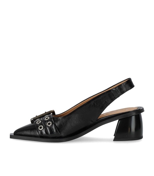 Ganni  Black Slingback Pumps With Buckle