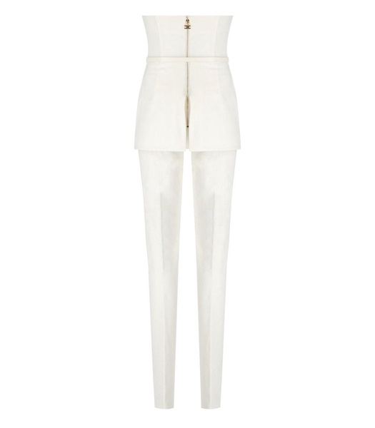 Elisabetta Franchi Strapless Belted Jumpsuit