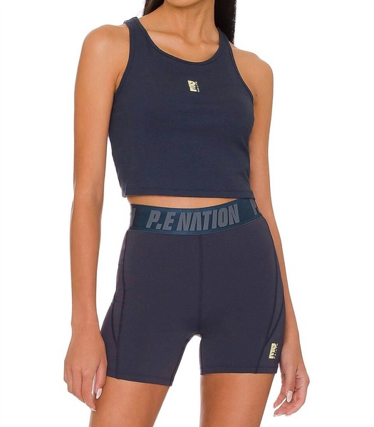 backcheck tank top in midnight navy