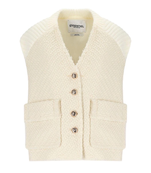 Essentiel Antwerp  Geologic Cream Vest