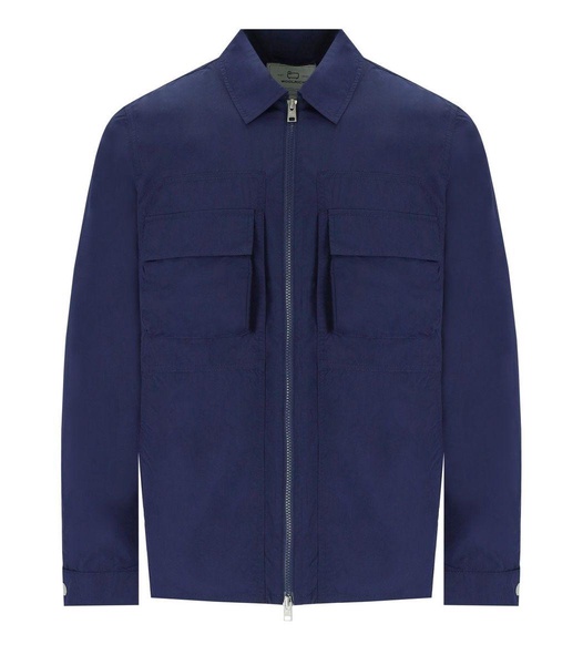 Woolrich Crinkle Blue Shirt Style Jacket