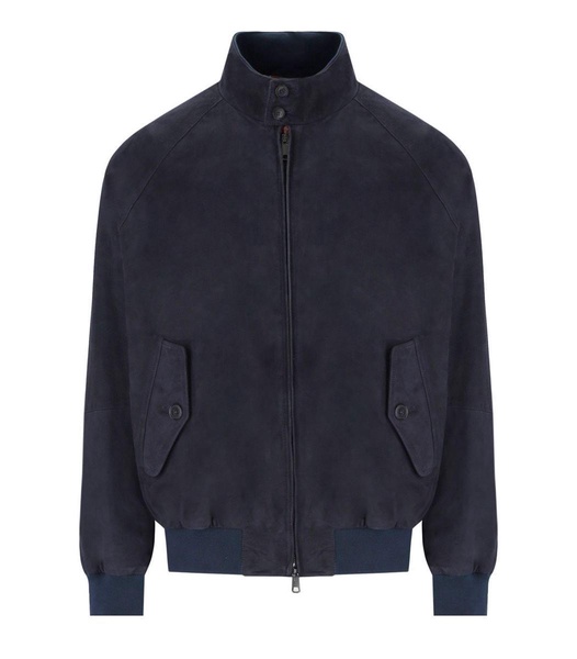 Baracuta G9 Suède Navy Blue Bomber Jacket