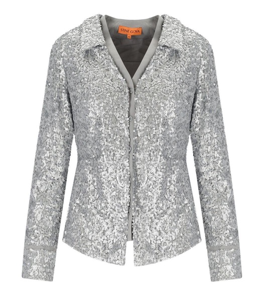 Stine Goya Grey Sequins Shirt