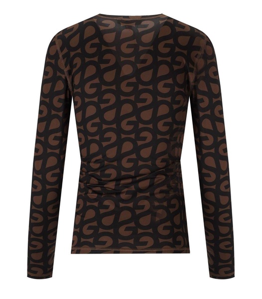 Stine Goya Brown Monogram Long Sleeve T Shirt