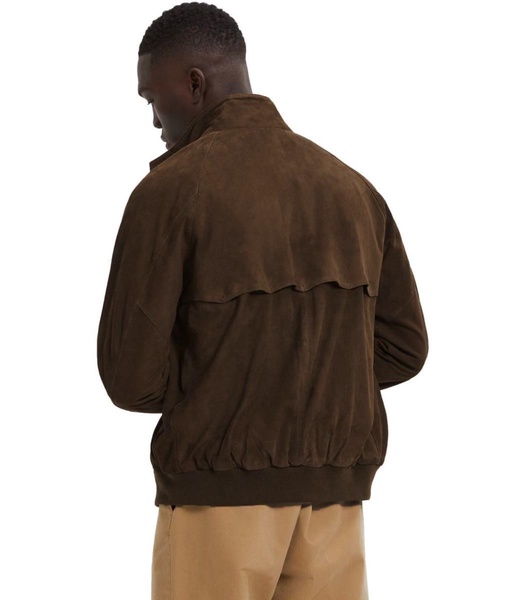 Baracuta G9 Suède Dark Olive Bomber Jacket