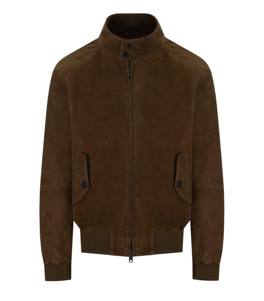 Baracuta G9 Suède Dark Olive Bomber Jacket