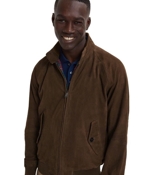 Baracuta G9 Suède Dark Olive Bomber Jacket