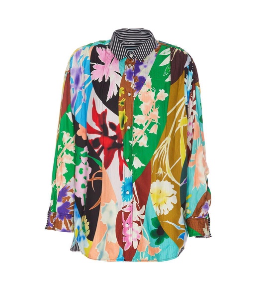 essentiel antwerp glory blue multicolor reversible shirt