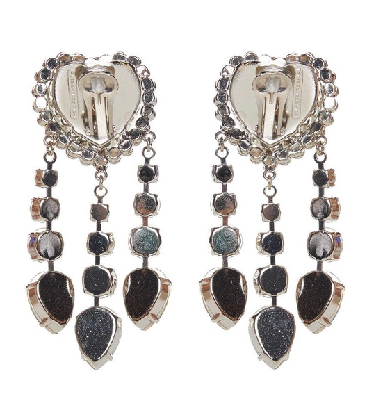 Alessandra Rich Heart Shaped Clip-On Earrings