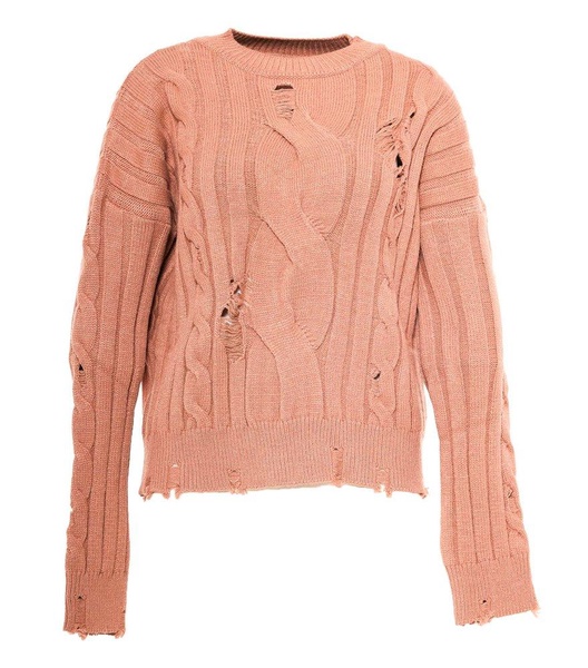 Pinko Distressed-Effect Crewneck Sweater