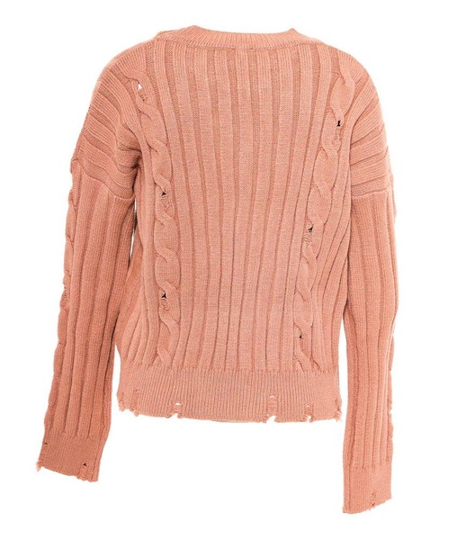 Pinko Distressed-Effect Crewneck Sweater