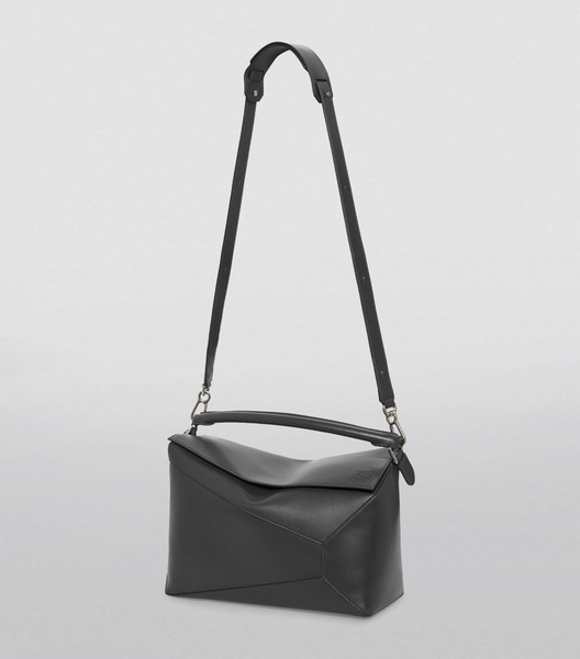 Leather Puzzle Top-Handle Bag