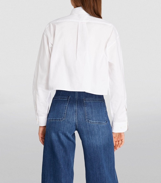 Cotton Logo Cropped Shirt 