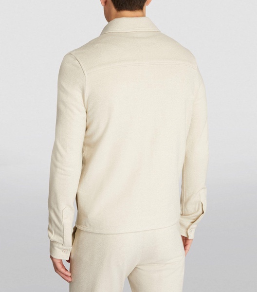 Silk-Blend Zip-Up Shirt