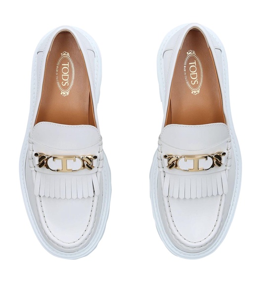 Leather Gomma Frangia Loafers