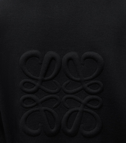 Wool Anagram Zip-Up Hoodie