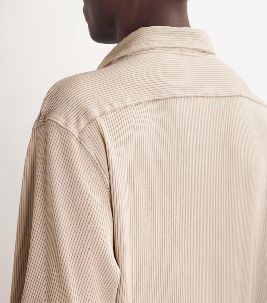 Cotton-Blend Ribbed Shirt