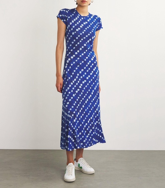 Linen Printed Midi Dress