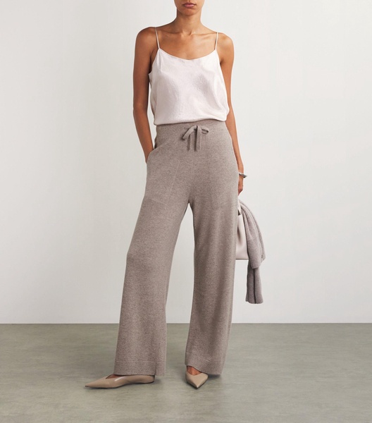 Cashmere Wide-Leg Sweatpants