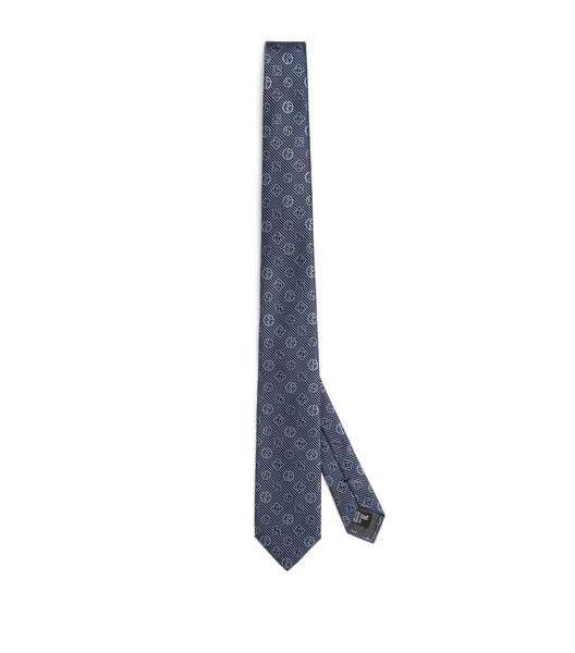 Silk Monogram Stripe Jacquard Tie